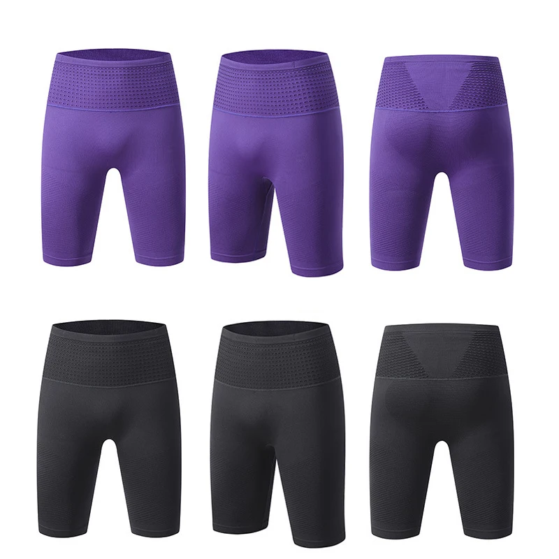 Wrap-Around Mesh Waist Bag Marathon Running Shorts Men Women Quick Dry High Elastic Gym Fitness Training Compression Shorts 4