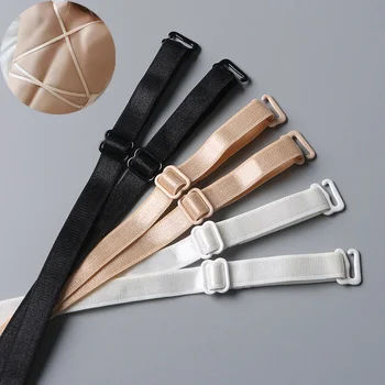 2023 New 1Pair Women Slip Resistant Bra Straps Women Double Shoulder Elastic Brassiere Lady Bra Strap Accessories Lingerie 1