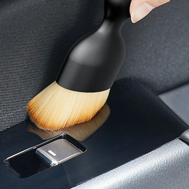 Car Air Vent Cleaning Soft Brush with Casing Car Interior Cleaning Tool Artificial Car Brush Car Crevice Dusting Car Detailing 3