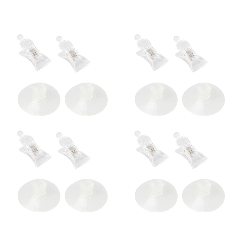 

8 PCS 47Mm Clear Plastic Wall Suction Cup Clip Clamp