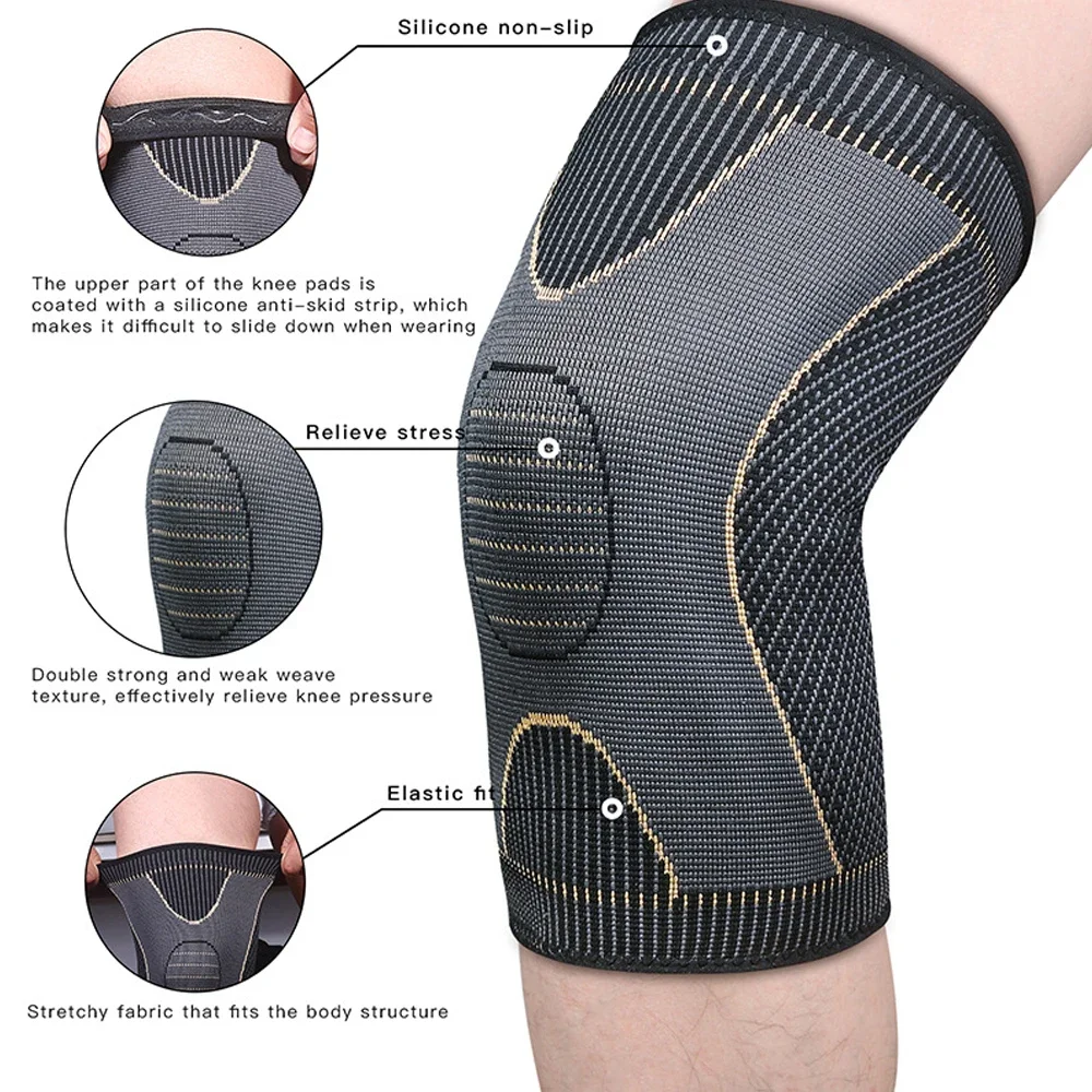 Knee Brace, Knee Compression Sleeve for Men and Women, Knee Support for Running, Workout, Gym, Hiking, Sports