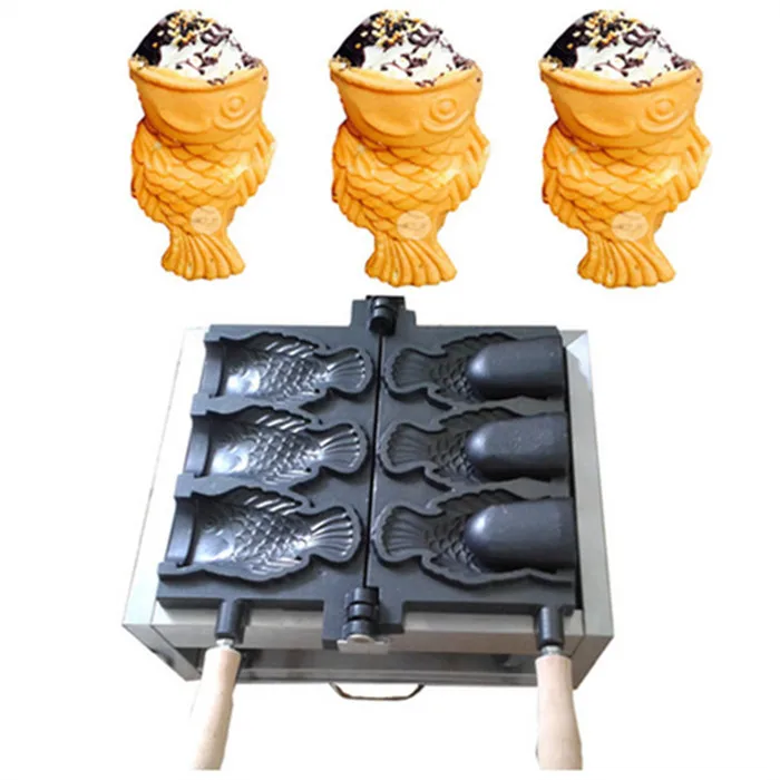 

Tayaki machine suppliers taiyaki ice cream cone machine with 3 fish