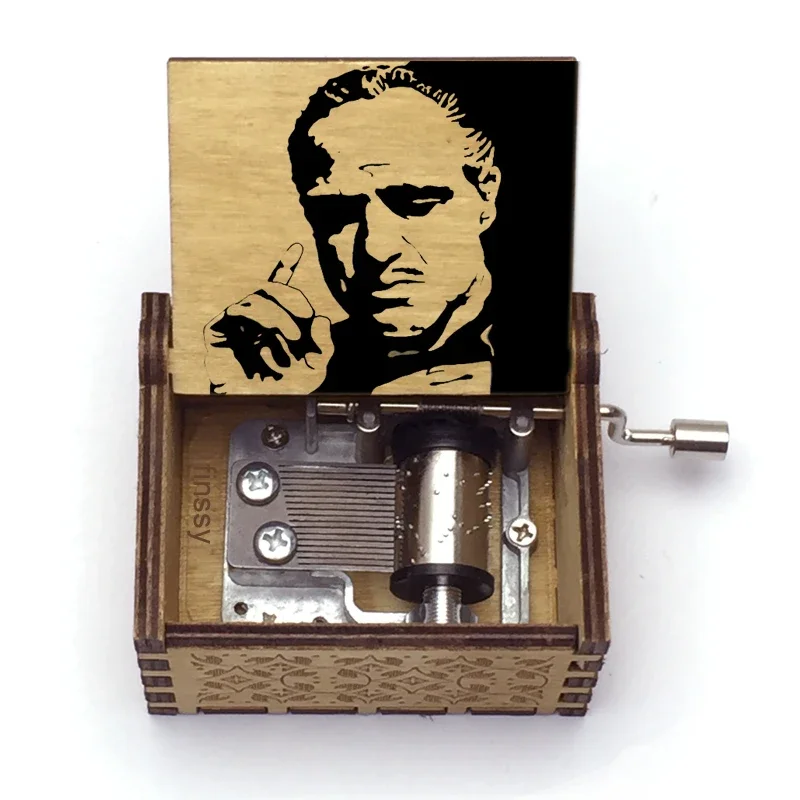 Newest Figure Color Print Godfather Music Box Music Theme Song Caixa De Musica Musical Christmas Birthday Movie Fans Gift