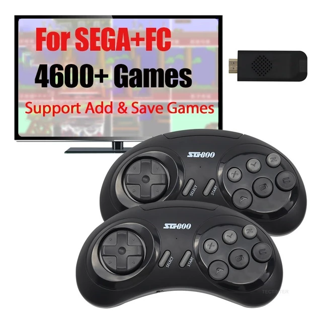 Jogo de dois jogadores controlador ergonômico 16bit retro vídeo inglês  console de jogos para festa - AliExpress