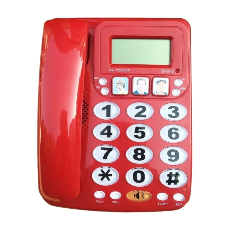 

KX-2035CID Fixed Phone with Large Button Display Screen Incoming Call Display