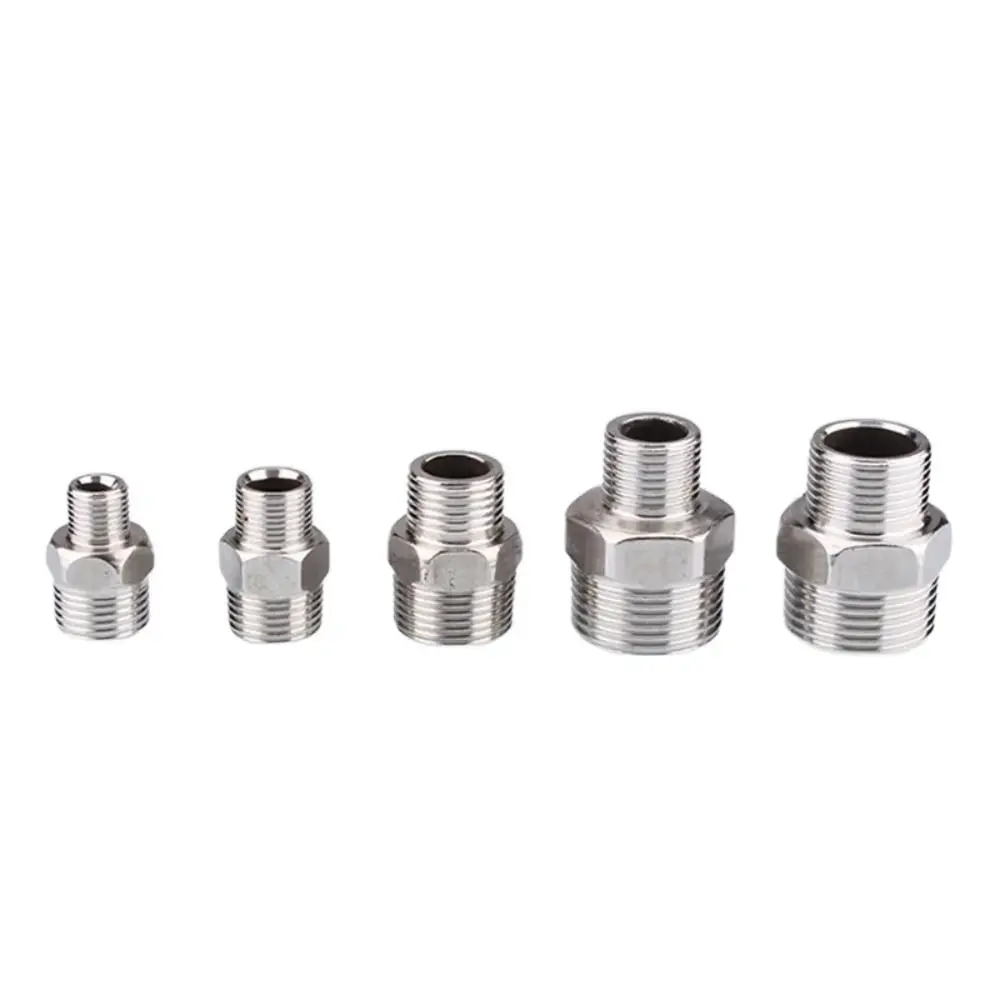 201 Stainless Double Male Thread Connecter Thickened Multiple Specifications Hex Nipple Union Stainless Steel Hex Nipple