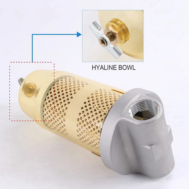 ABHU 496 Fuel Tank Filter Assly With Wrench For Fuel Oil-Water Separator Filter Assly 30 Micron Max 25 Gpm 150 Psi