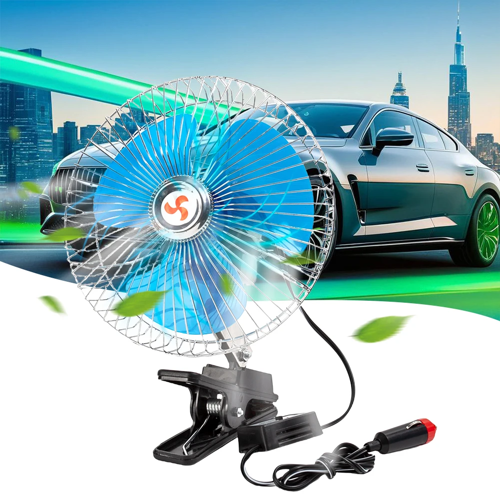 Portable Metal Car Fan with Adjustable Speed for Vehicle Cooling