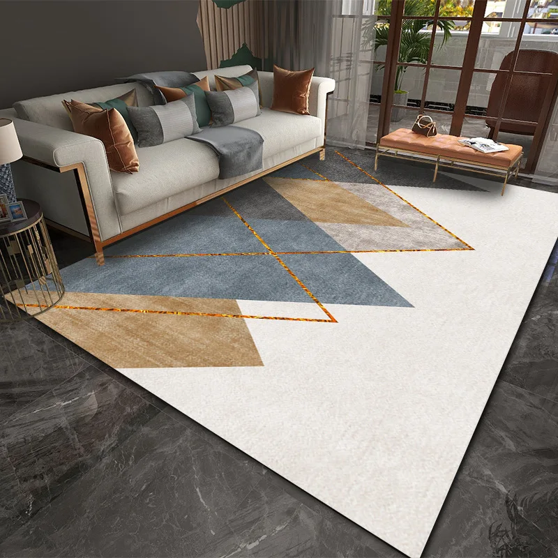 thumbnail image 1 of VIKAMA - Alfombra moderna de lujo para sala de estar, alfombra grande para dormitorio, alfombra para mesita de noche, alfombra antideslizante, lavable, decoración estética, 1 of 5