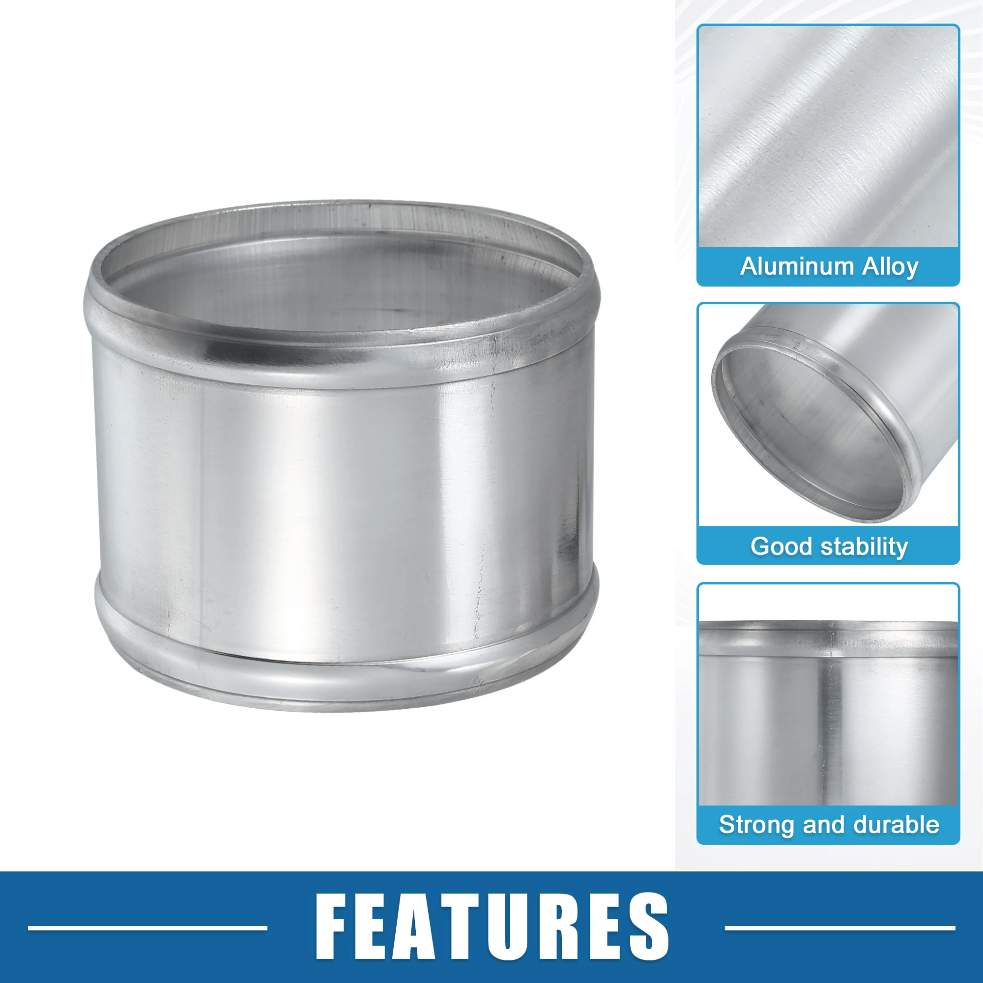 UXCELL 27mm-97mm ID 32mm-102mm OD Car Adapter Joiner Pipe Universal 76mm Length Connector Tubing Adapter Aluminum Alloy 3