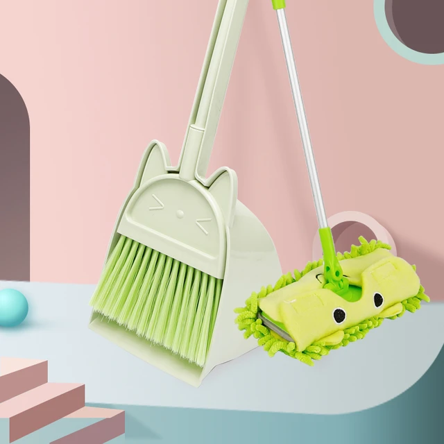 Baby Mop Kids Broom And Dustpan Set Children Learning Educational Mop Floor Toy  Cleaning Up Learning Toy For 3 To 12 Years - Housekeeping Toys - AliExpress