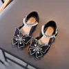Summer Girls Sandals Fashion Sequins Rhinestone Bow Girls Princess Shoes Baby Girl Shoes Flat Heel Sandals Size 21-35 2