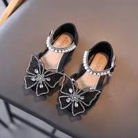 Summer Girls Sandals Fashion Sequins Rhinestone Bow Girls Princess Shoes Baby Girl Shoes Flat Heel Sandals Size 21-35 2