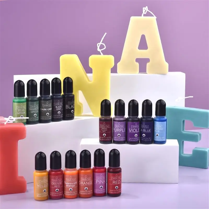 16 Colors Candle Dyes Pigment Aromatherapy Liquid Colorant Pigment DIY Candle Mold Soap Coloring Handmade Crafts Resin