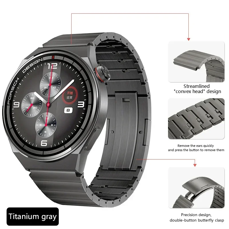 Luxury 22mm Quick Fit Titanium Metal Band - Premium Business Bracelet Strap
