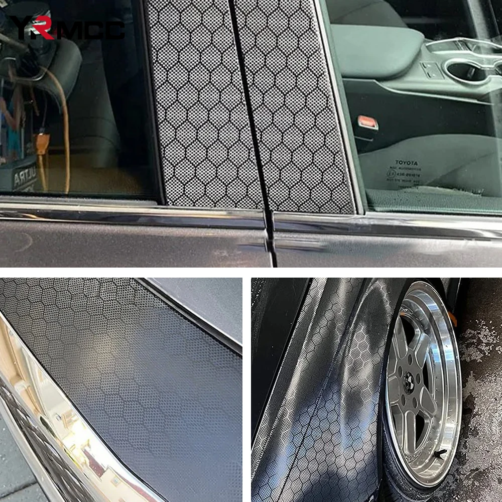 Carbon Fiber Sticker Diamond Forged Carbon Black Film Waterproof Change Color Modified Film Car Body Decoration Car Accessories