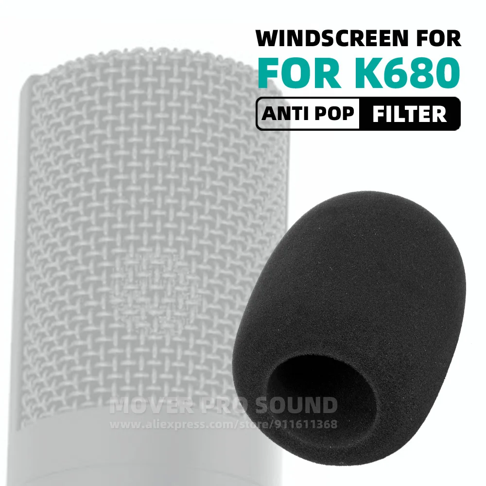 

Replacement Microphone Windscreen Sponge Mike Windproof For K680 K 680 Recording Windshield Mic Anti Pop Filter Foam Shield