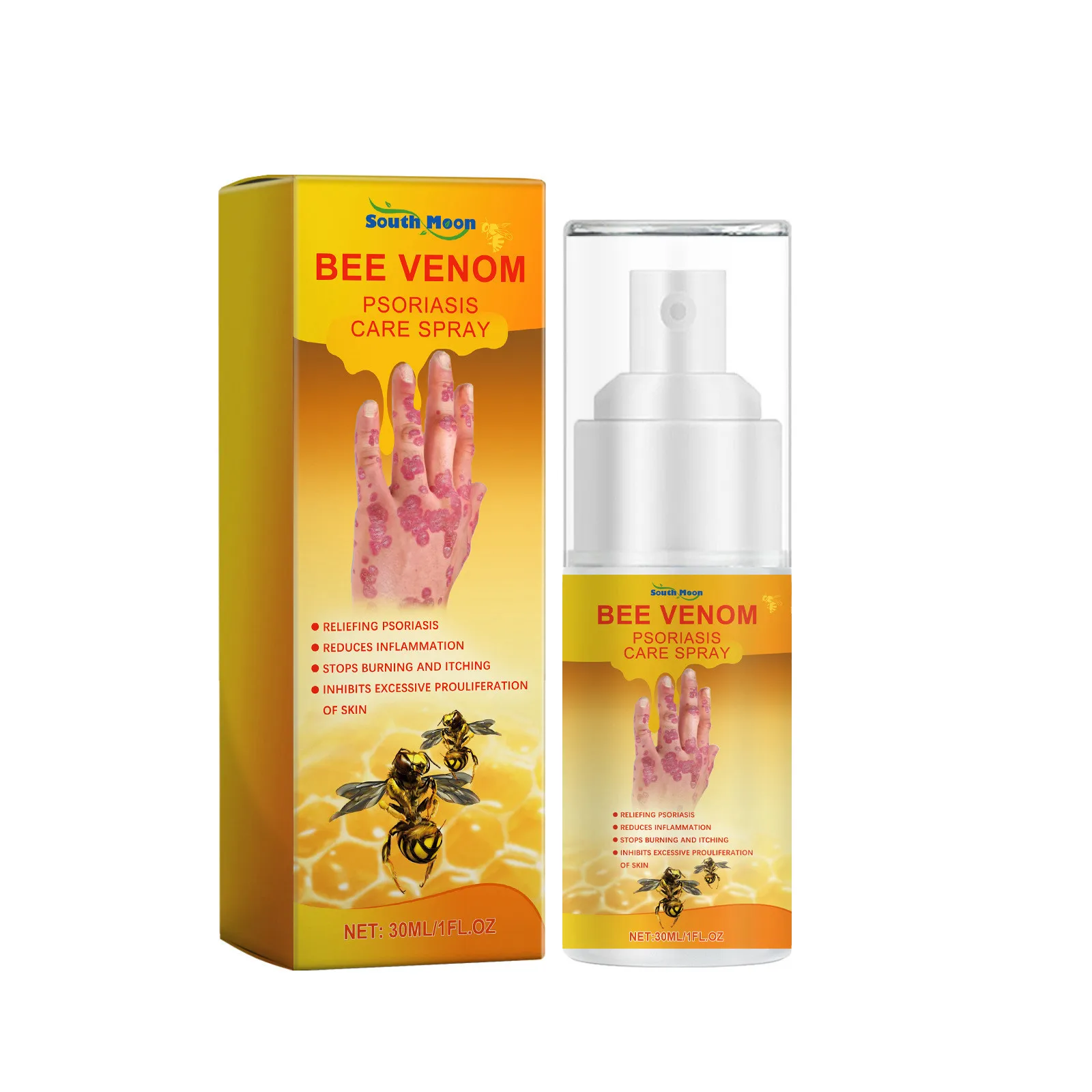 Seborrheic Dermatitis Spray Psoriasis Eczema Fungal Treatment Repair Itching Skin Redness Soothing Eczema Antibacterial Spray