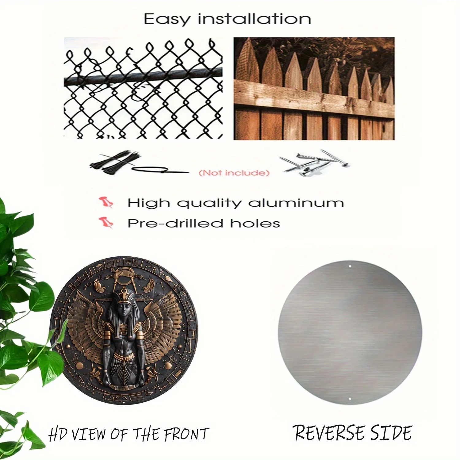 Egyptian Pharaoh and Goddess Isis Wall Art,Decorative Sign - Image 6