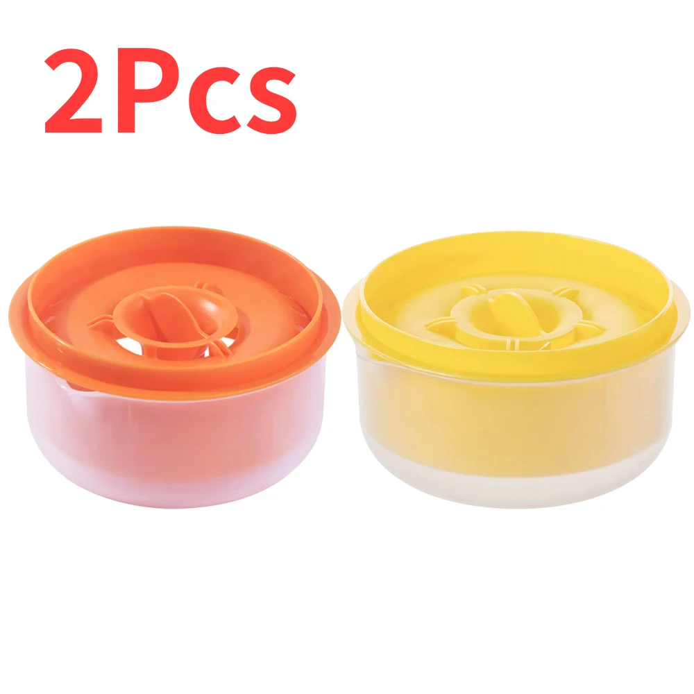 فاصل بياض البيض عن الصفار وأدوات مطبخ شفافة لفصل ا...