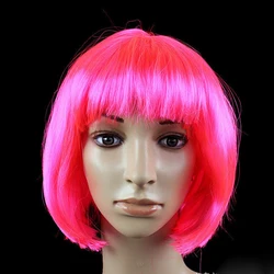 Chic Bob Wig for Women - Stylish Synthetic Wig for Daily Wear, Party, Halloween, and Cosplay (Pink)