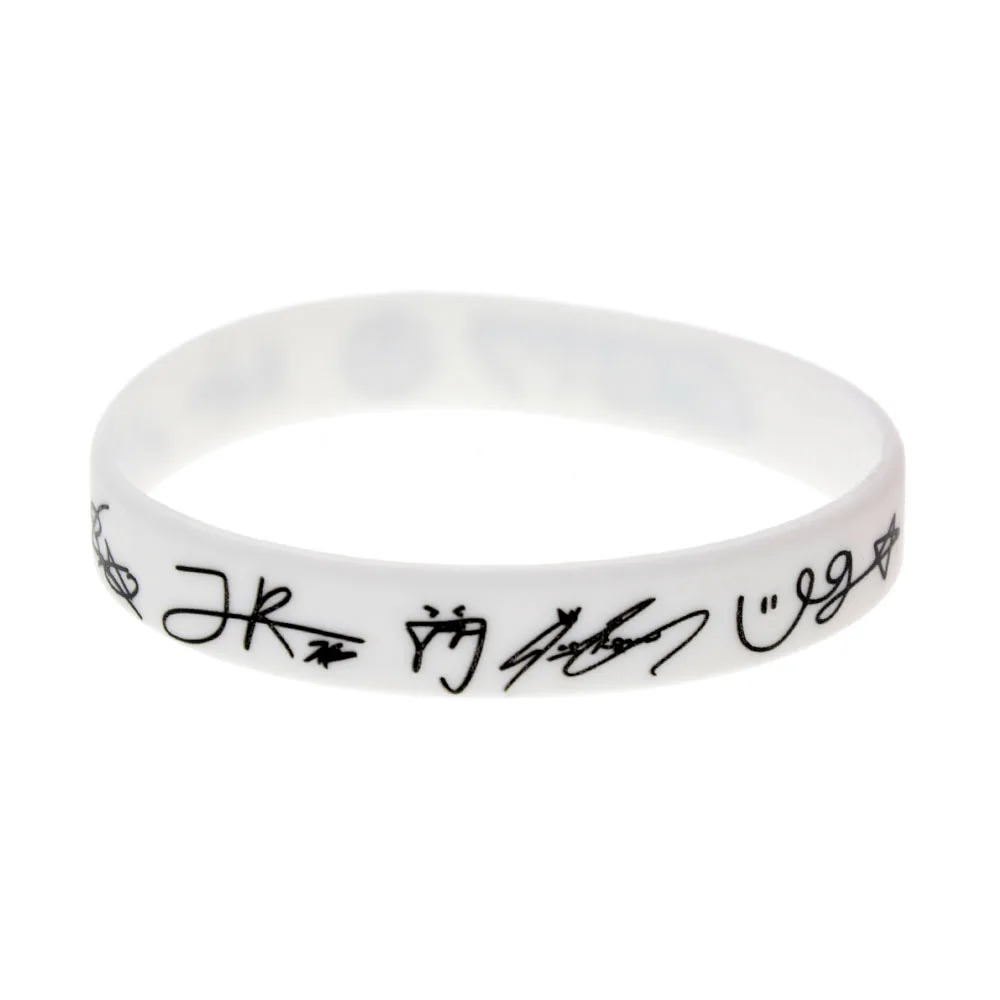 GOT7 Member Signature Silicone Wristband - Stylish 1/2 Inch Wide Bracelet