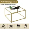 Small Square Coffee Table for Living Room,Simple Modern Center Tables for Small Spaces,Living Room Tea Tables Easy Assembly 4