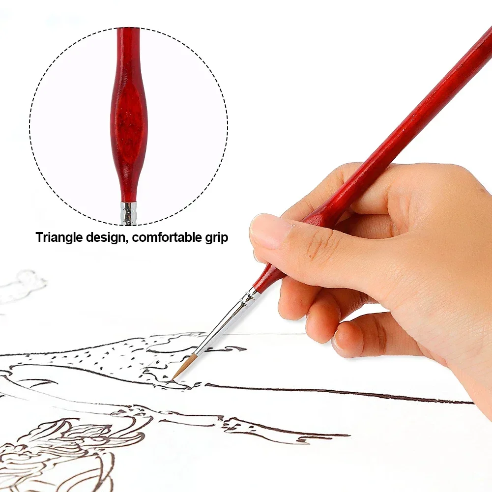 6/7Pcs Professional Sable Hair Paint Brush Set - Miniature Art Brushes for Drawing Gouache Oil Painting Brush Art Supplies 6