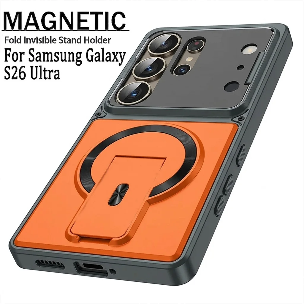 Magnetic Foldable Stand Phone Case with Full Lens Protection - Magsafe Compatible