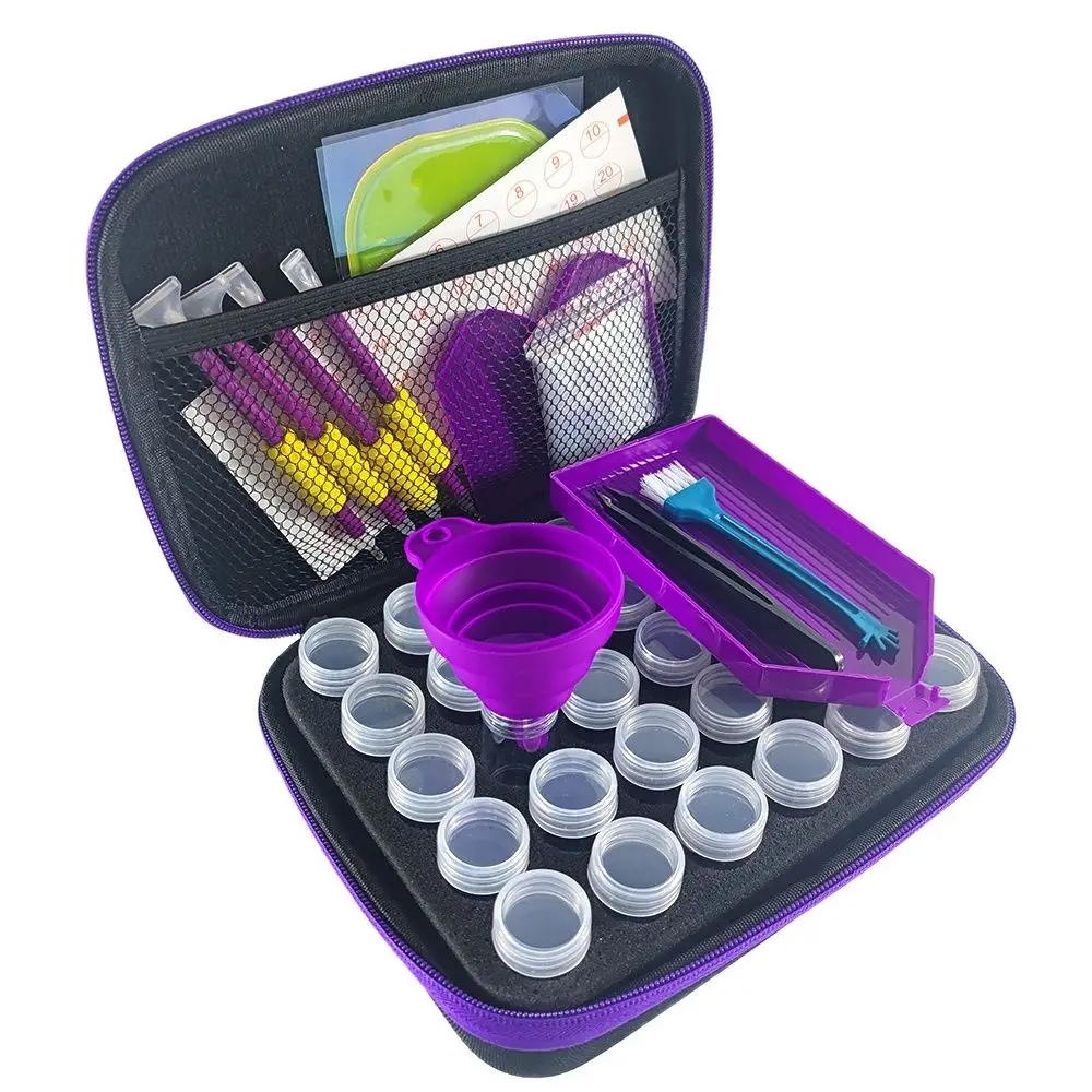 

Diamond Painting Tool Multi-function Containers Boxes Funnel Pen Light Suitcases for Tools Diamond painting Acessories Tips Pens