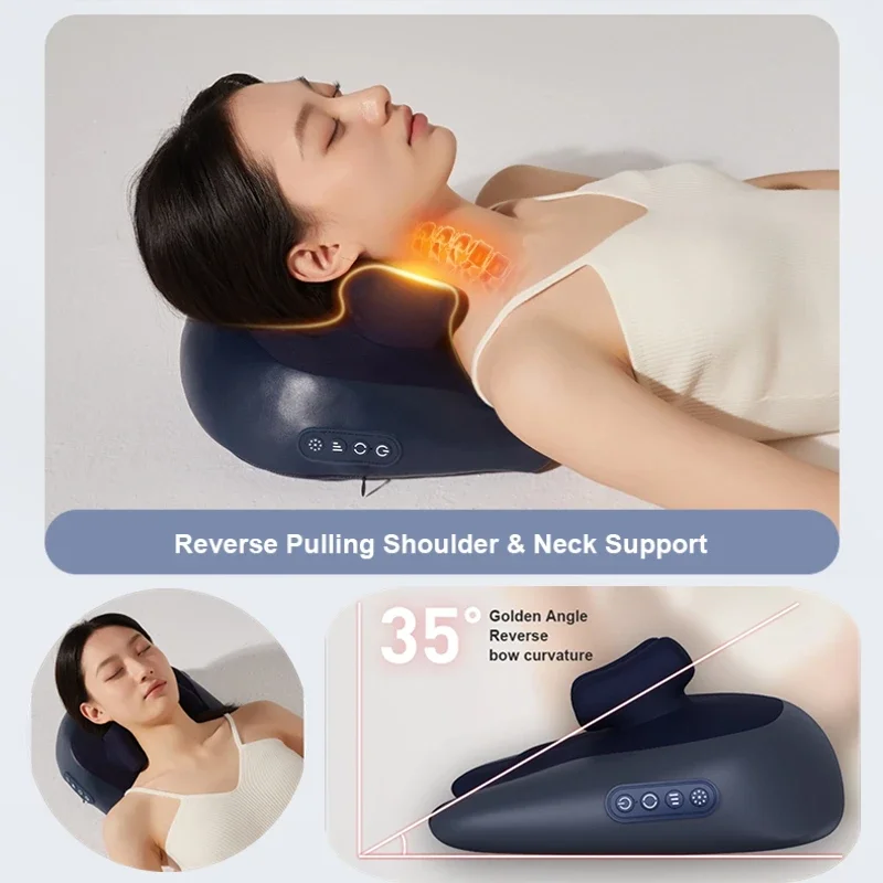 Neck Shoulder Massage Pillow Wireless Electric Car And Home Massager Waist Neck Leg Cervical Shiatsu Kneading Massagers
