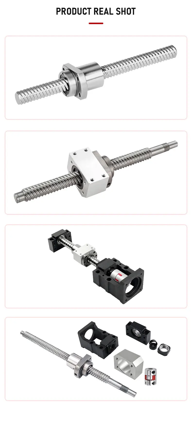 Kugelumlaufspindel SFE1616/2020 L=150mm-1150mm+BF12/15+HM12-57/60 HM15-57/60/80/86 Gusseisen+Pflaumenkupplung XB30*40+BSG1616H/BSG2020H – Detail 15