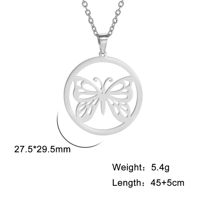 Edelstahl-Schmetterlingsanhänger-Halskette für Frauen, Schlüsselbeinkette, Choker-Halskette, Hochzeit, Beste Freundin Schmuck, Collares Aesthet – Detail 13