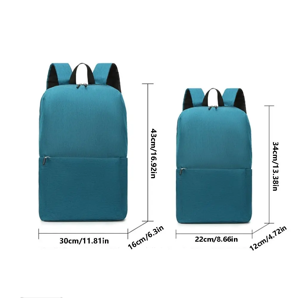 Mochila escolar de lona con múltiples bolsillos para mujer, de Color sólido para ordenador portátil morral, bolsos escolares para estudiantes, bolsos de hombro para niñas