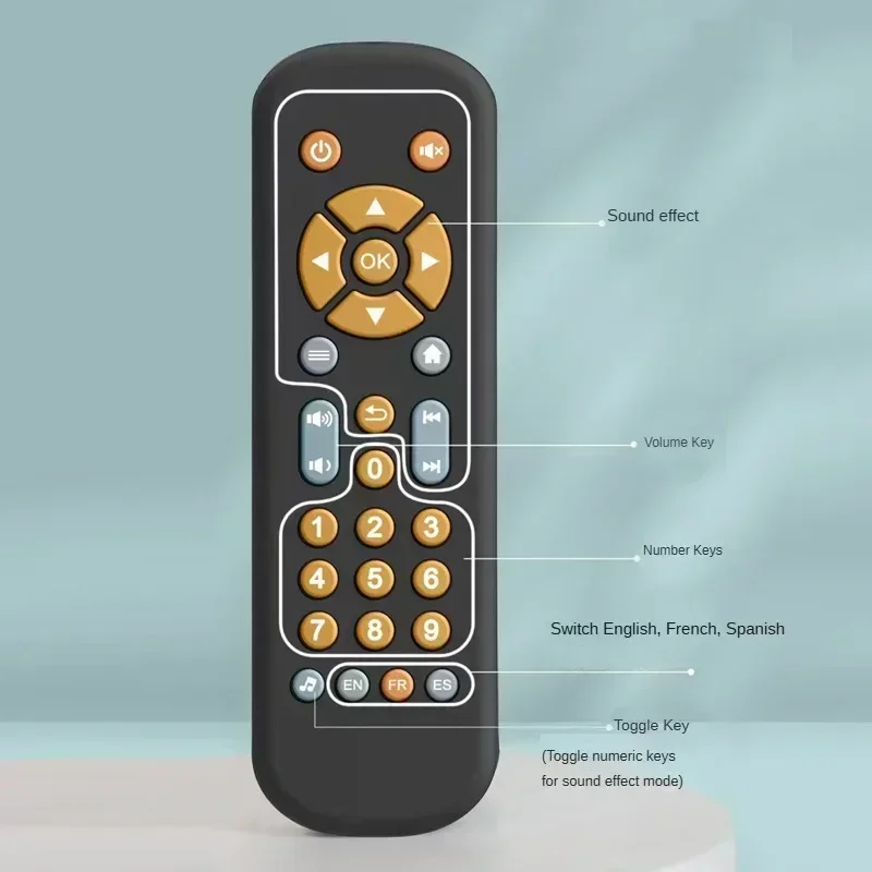 Infant Simulation TV Remote Control Toys with Music and Light Musical Baby Toy Sensory Remote Kid Baby Toys for 1 2 3 Year Old