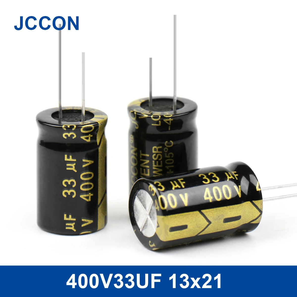 10Pcs JCCON Aluminum Electrolytic Capacitor 400V33UF 13x21 High