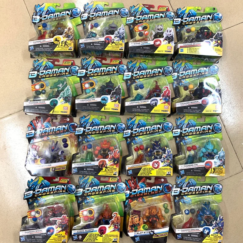 B-Daman Crossfire Action Figure Fulmine Drasive Strike Dragon Strike Scorpione Tuono Leo Modello Ornamento Giocattoli Regali Per Bambini
