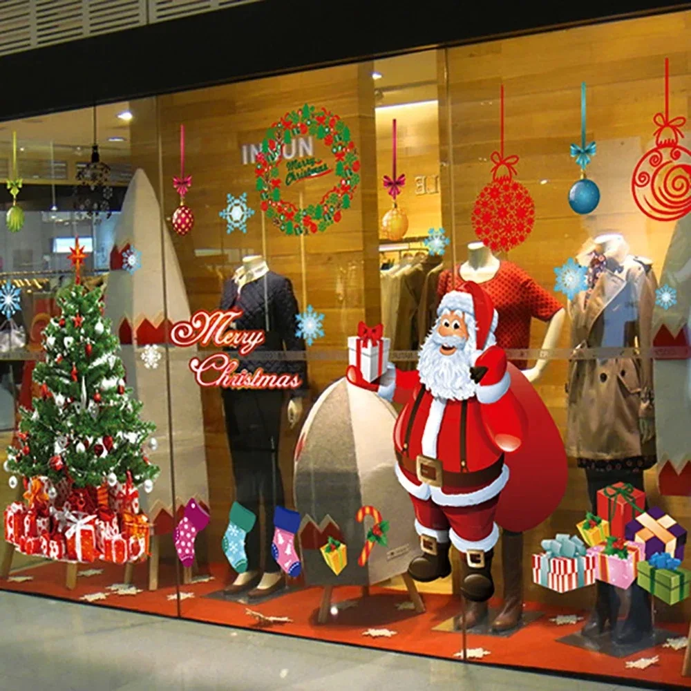 Christmas Stickers Home Atmosphere Decoration Children's Room Window Store Window Static Glass