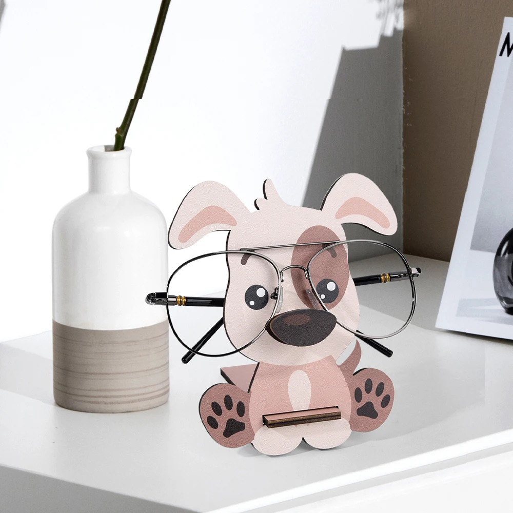 3D Cute Animal Glasses Frame Sunglasses Display Frame Glasses Decorations Glasses Store Decoration Props Home Wood Decoration 4
