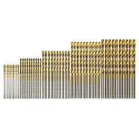 50pc Titane Plaqué Twist Drill Set 1-3mm Petit Foret Perceuse Électrique Perceuse Outil DIY Boiseries Foret Ouvert Foret 6