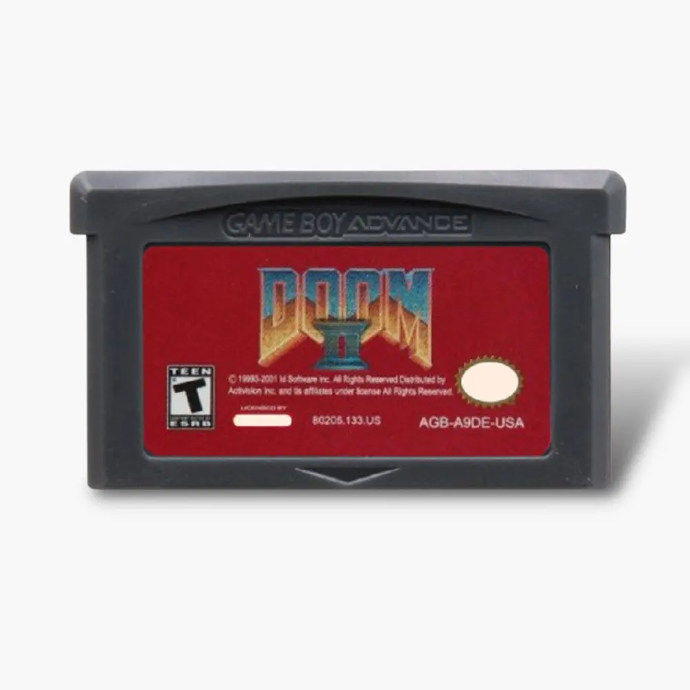 GBA 게임 DOOM 시리즈 카트리지, 32 비트 비디오 게임 콘솔 카드, DOOM 1 DOOM 2, GBA GBASP NDSL용