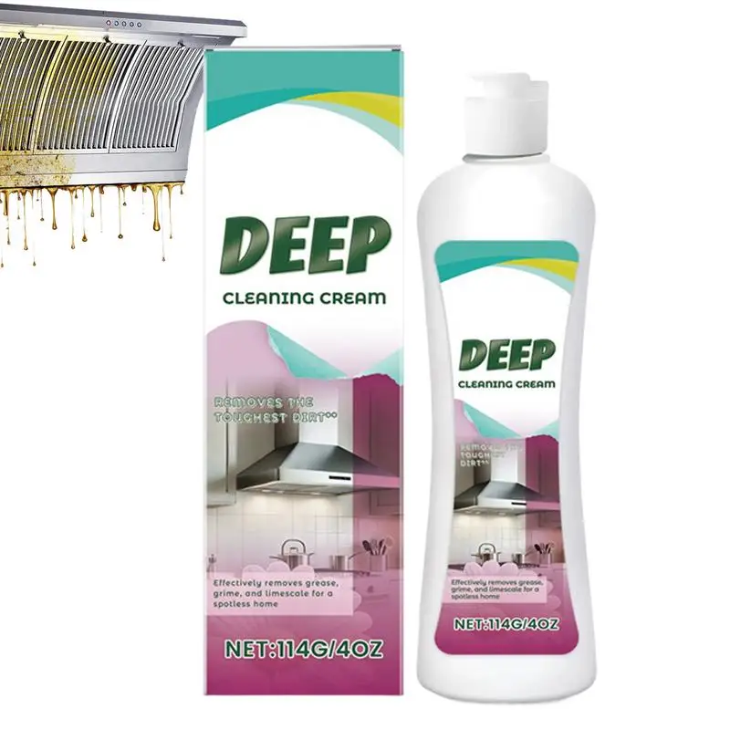 Kitchen Oil Cleaner Powerful Heavy Oil Cleaning Paste Multi-Purpose Cleaner Effective Grease Removal Cream For Pots Stoves Pan