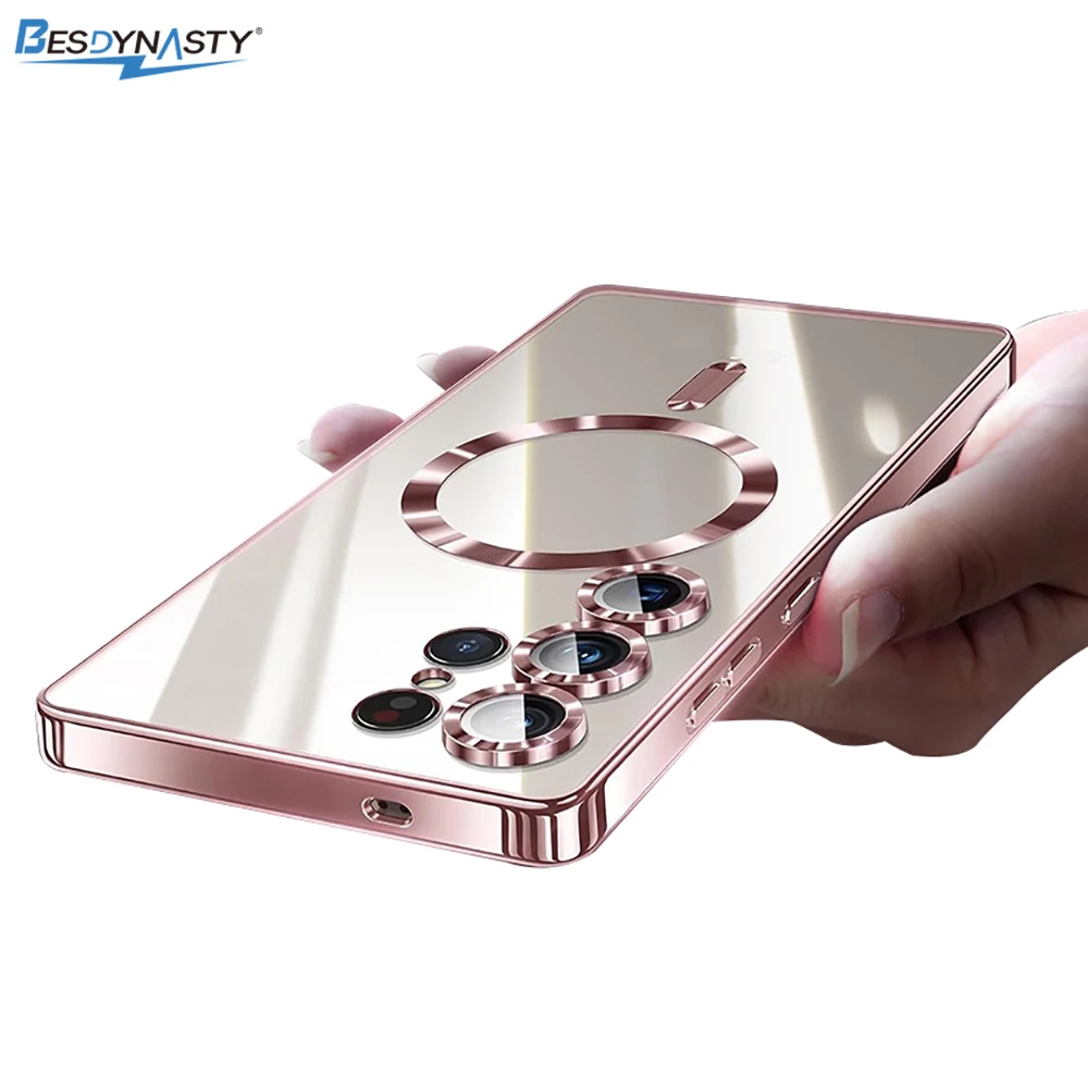 Magnetic Clear Soft Case with Luxury Glitter Plating