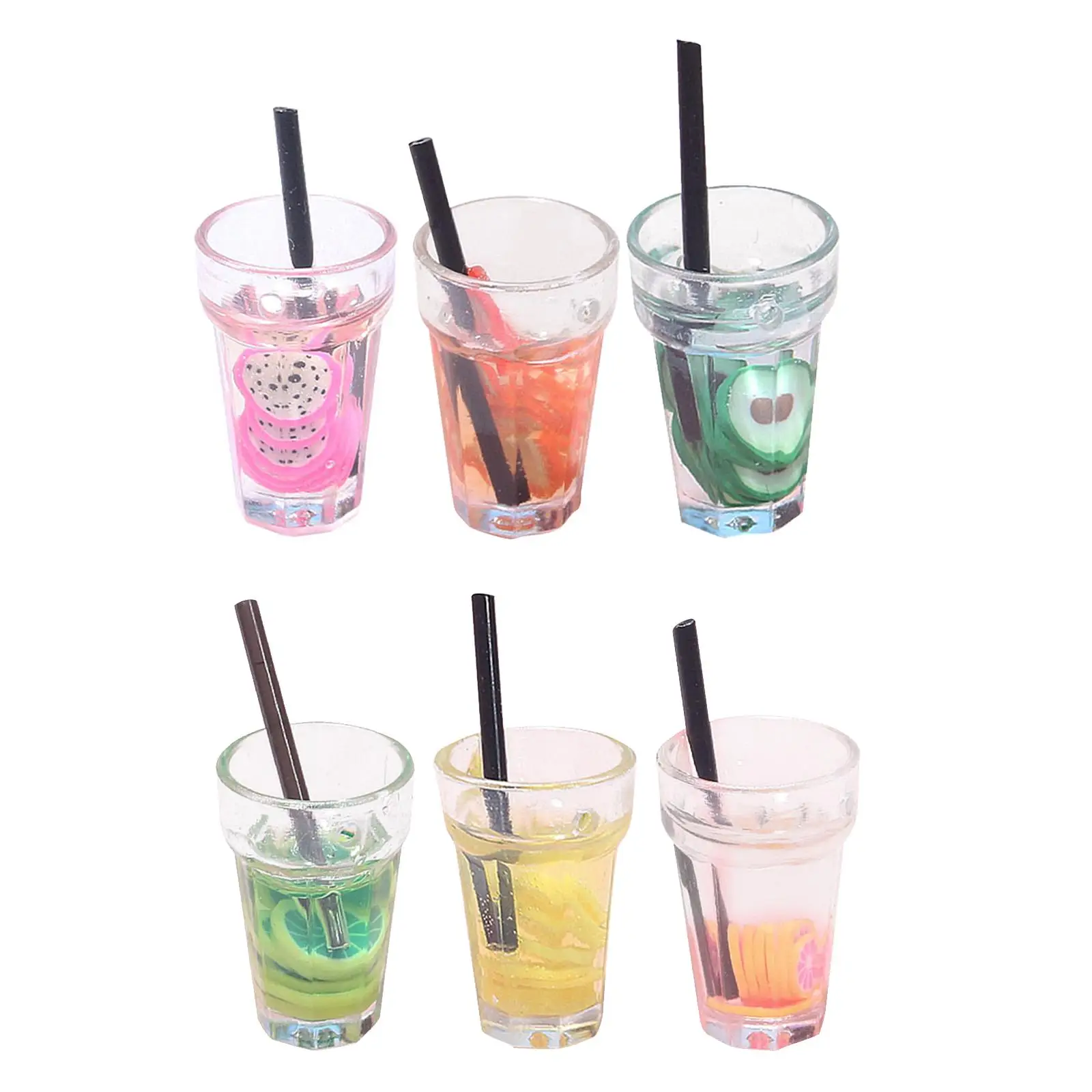 

1:12 Colourful Cup Drink Tiny Bottle Bar Simulation for Food Toys Dollhouse Miniature Accessories Gift Kitchen Decor