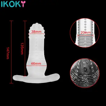 Silicone Hollow Dildo Anal Plug Anal Sex Toys For Women Men Prostate Massager Anal Expanding Dilator Stimulator Adult Products 4