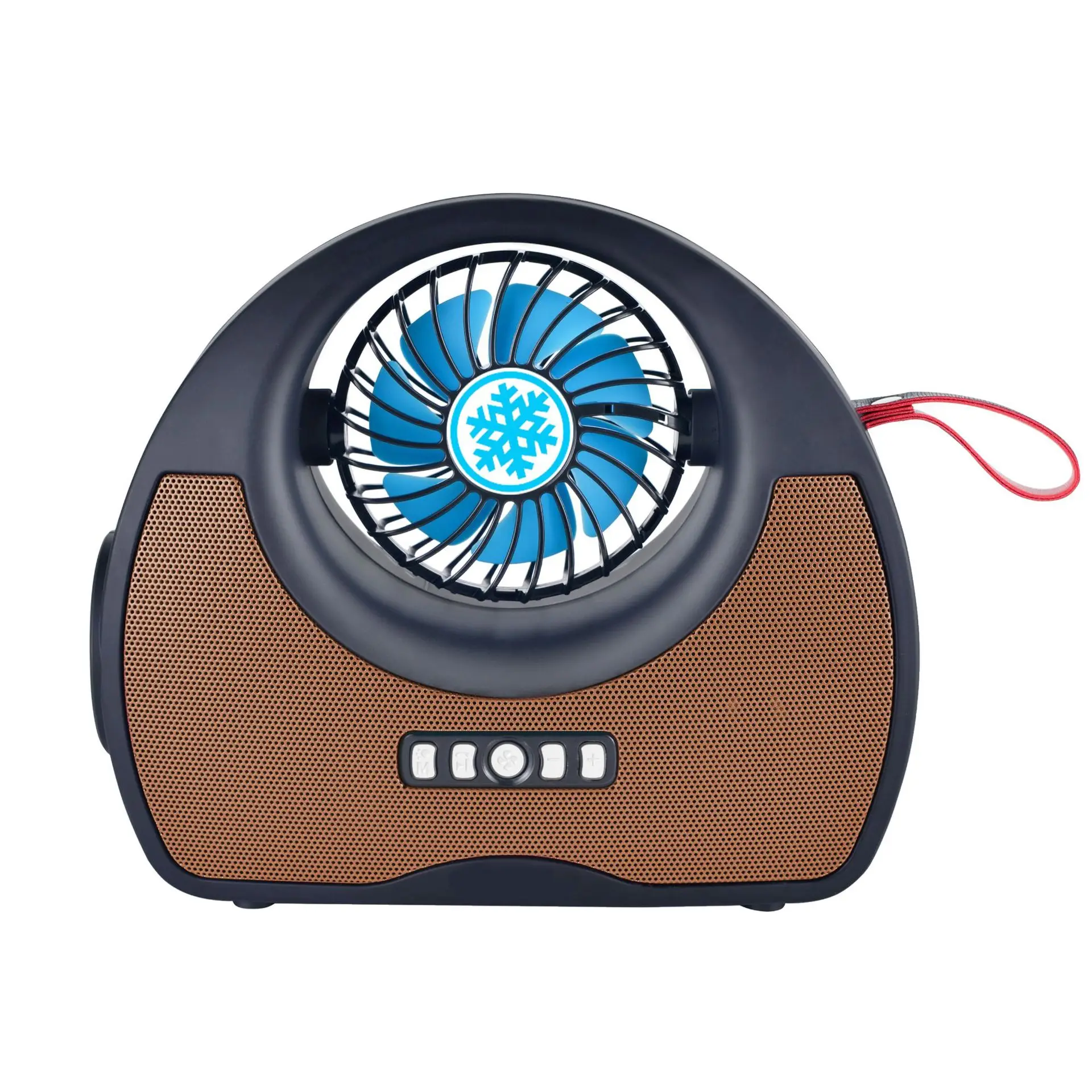 MD-121-S Field Emergency FM Band Radio Flashlight Wireless Bluetooth Speaker Solar Fan Three Gear Adjustment
