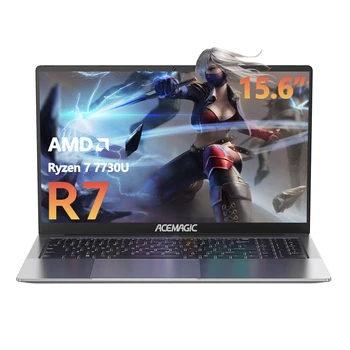 ACEMAGIC Laptop 15.6inch FHD Laptop AMD Ryzen 7 7730U 16GB RAM 512GB SSD Windows 11 Pro Notebook 180° Flip Computer Wifi6 BT5.2