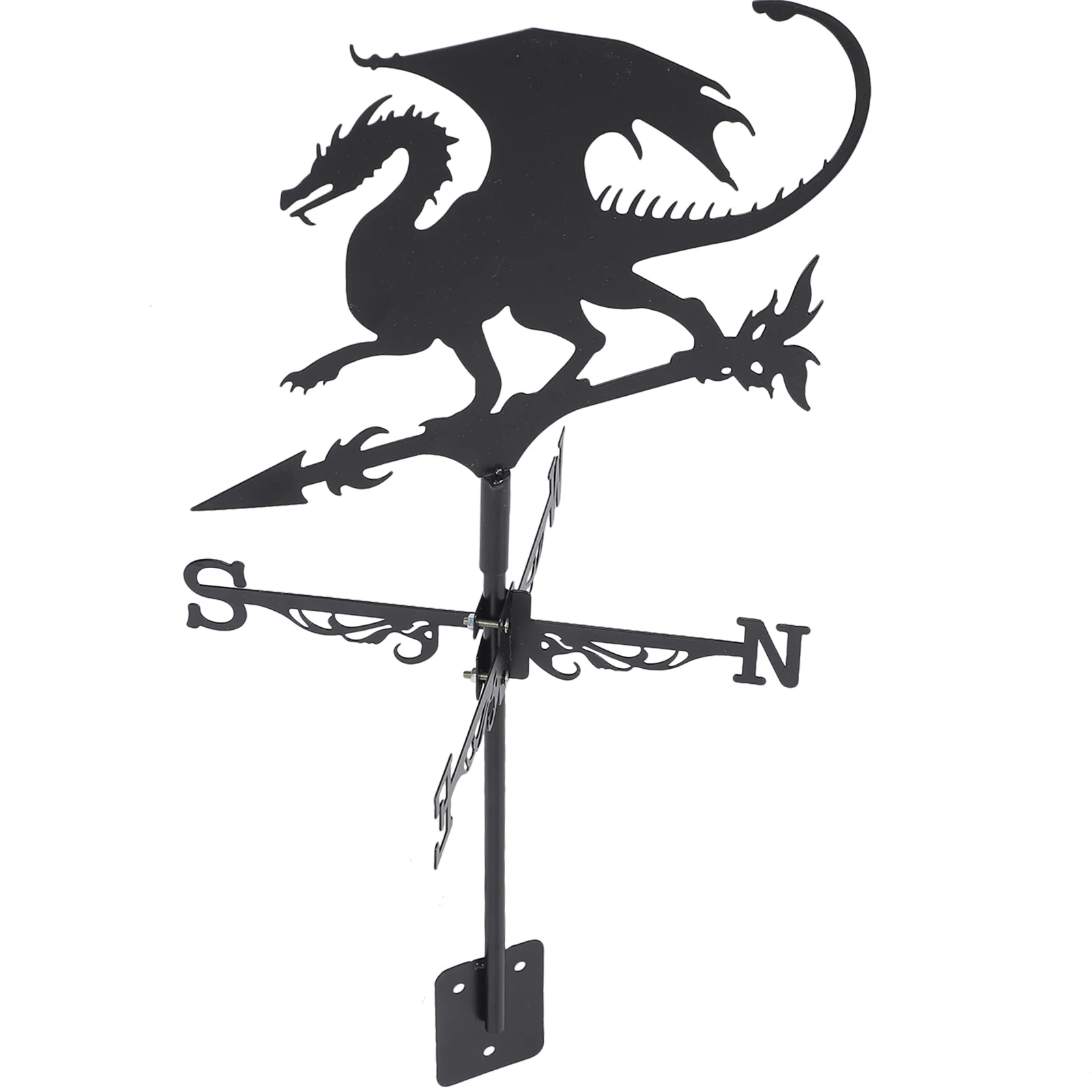 

Halloween Flying Dragon Farmhouse Weather Vane Roof Bracket Wind Direction Indicator Kit Outdoor Vanes for Sheds Decor