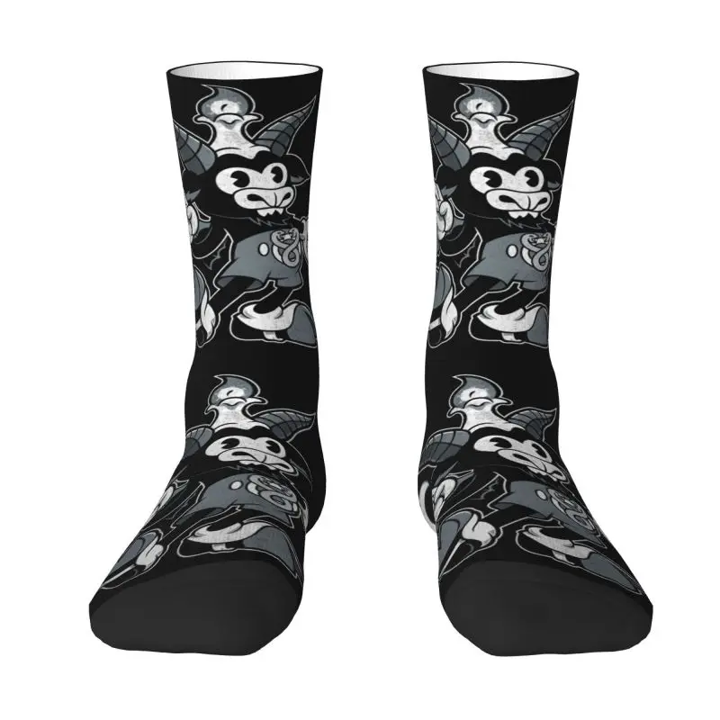 

Cute Do Walt Thou Wilt Socks Women Men Warm 3D Printed Vintage Cartoon Baphomet Football Sports Socks