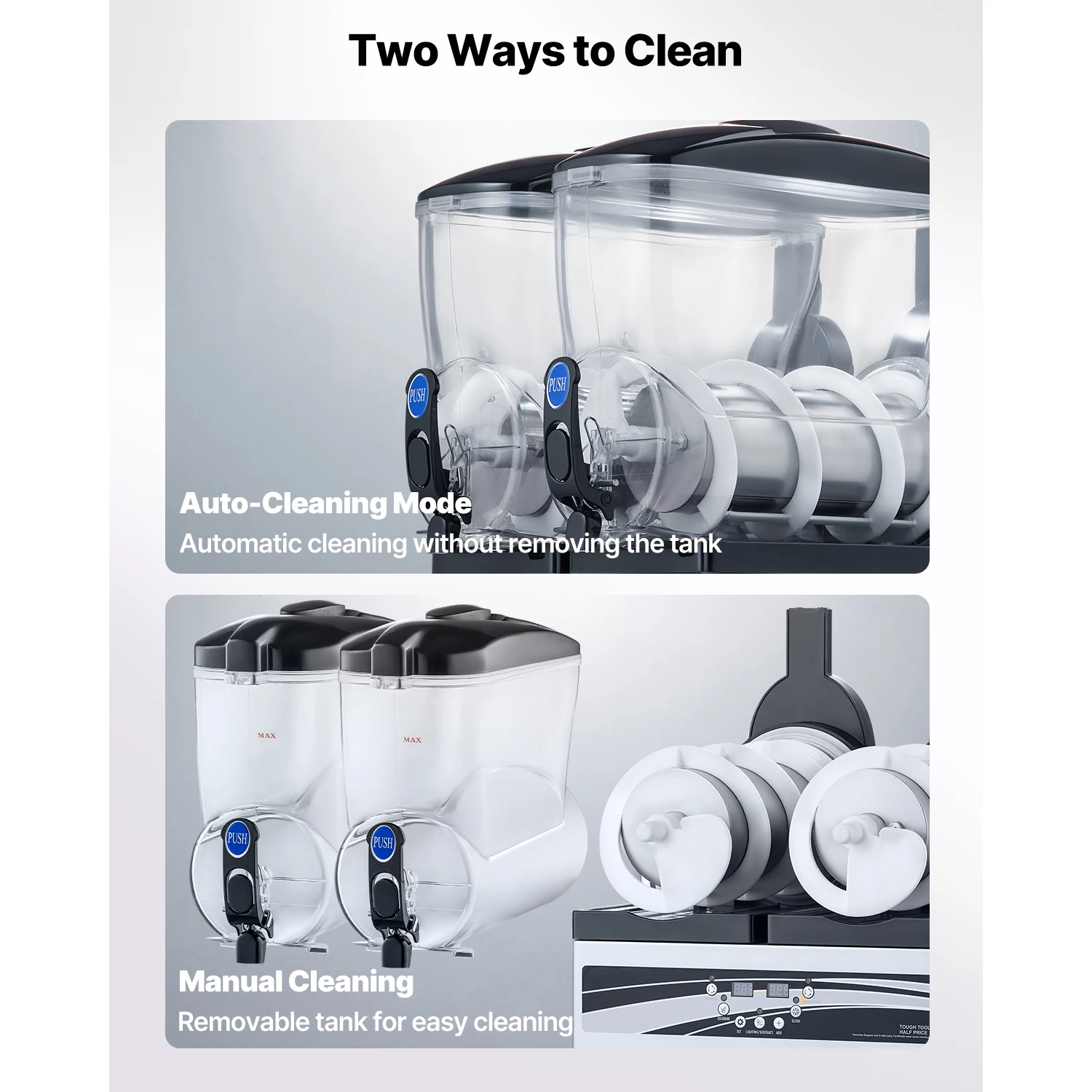 Stainless Steel Commercial Slushy Machine for Frozen Drinks